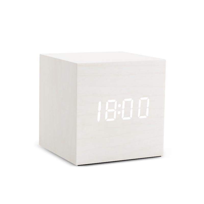 Wooden LED Alarm Digital Alarm Clock Wood Retro Glow Clock Desktop Table Decor Voice Control Snooze Function Desk Tools
