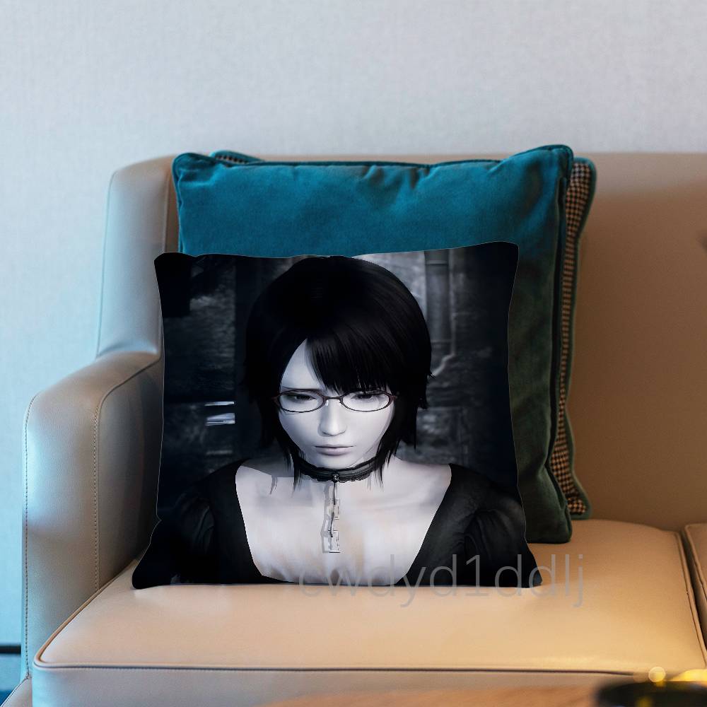 FFatal FFrame Remake Pillow Case Short Plush Sofa Decorative Gift Home Doublesided Printing Cushio