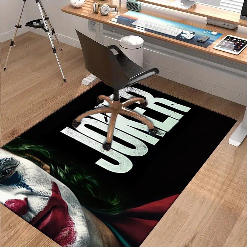 1pc Office Carpet Chair Mats Joker Clown Face Makeup Perfect for Office Chairs, Living Rooms, Or Bedrooms,Polyester Carpet.HDT074