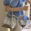 2-Color Square Mini Bag Rectangular Tote Crossbody Leather Phone Silver Shoulder Bag