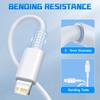 5 Вт USB-кабель для передачи данных, подходит для iPhone 13/12/11/XR/8, кабель для зарядки телефонов Apple, 1 метр и 2 метра