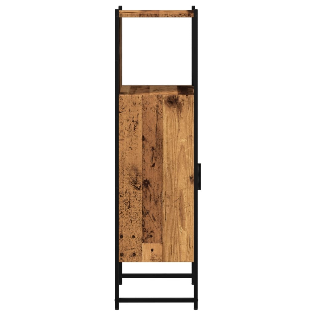 Bathroom Cabinet with Rustic Wood Look 33 x 33 x 120.5 cm Engineered Wood