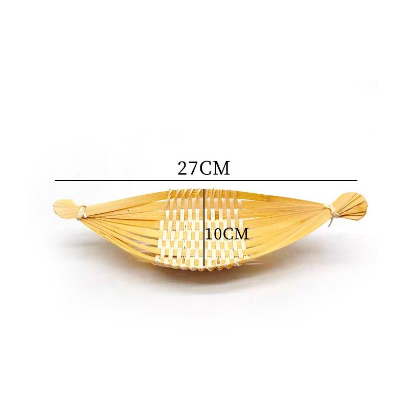 Eco Bamboo Platter Boat Shaped Serving Bowl for Sashimi and Snack Service in Style
