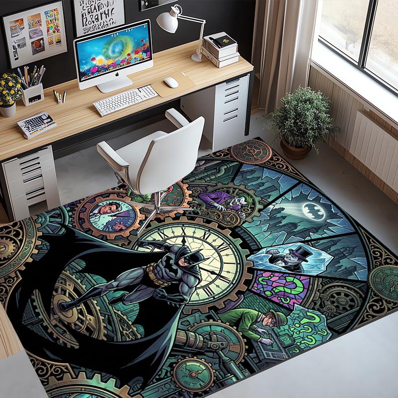 Batman Pattern Rug, Indoor/Outdoor Mat, for Picnic, Gameroom, Bedroom, Office, Living Room, Home Decor Carpet, Birthday Gift