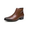 High Quality Leather Chelsea Men Boots Winter Side Zipper Comfy Men Dress Ankle Boots Leisure Business Gentleman Shoes For Men