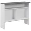 Bar Table with 2 Table Tops White and Grey 130 x 40 x 120 cm