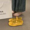 French Flat Bottom Square Head Bow Dopamine Flat Bottom Mary Jane Not Tired Feet Soft Bottom Suede Ballet Single Shoes Women