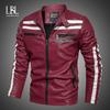 Leather Jacket Men Winter Men's PU Leather Military Jackets Mens Leather Coats