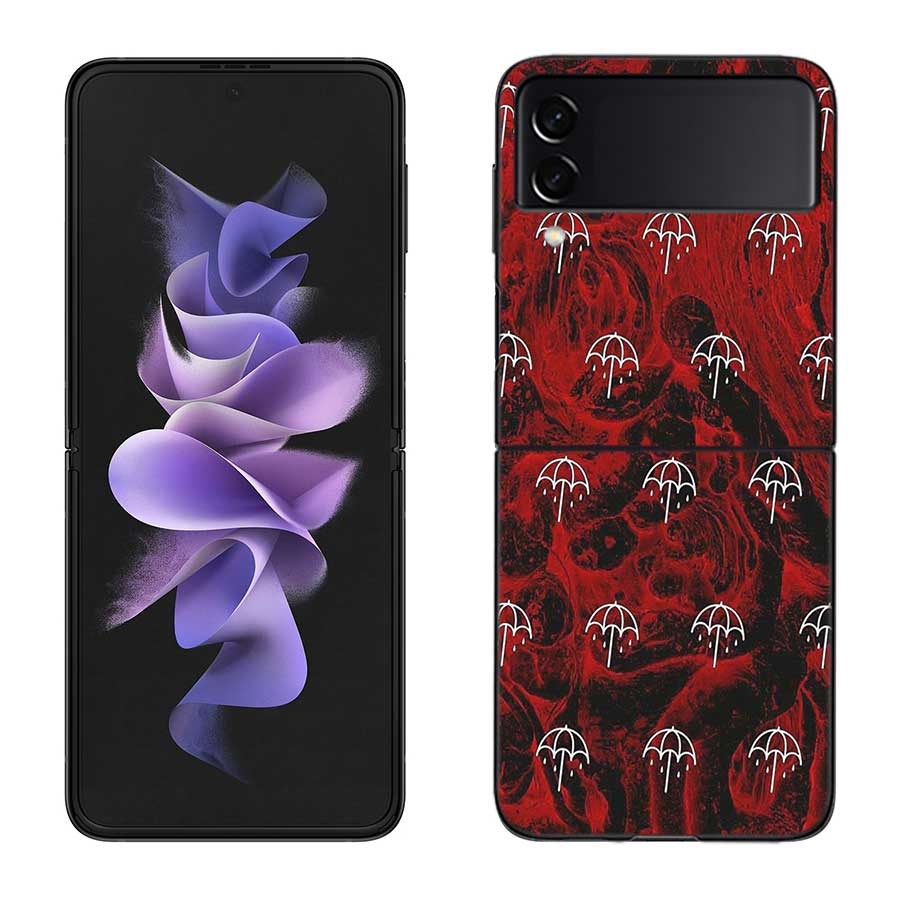 Bring Me The Horizons Phone Case For Samsung Z Flip 7 6 5G Galaxy Z Flip 5 4 3 Black Hard Cell Cover Luxury PC Shell Coque