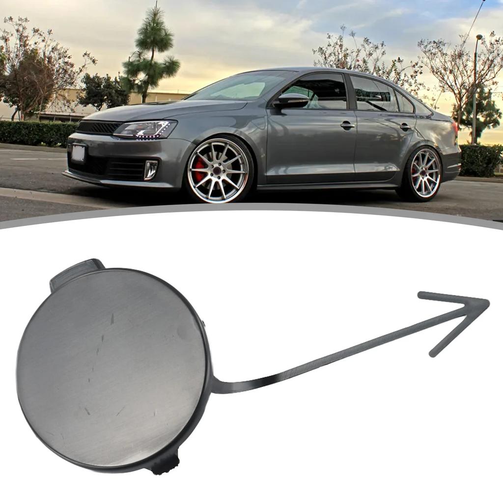 1x Car Front Bumper Tow Hook Eye Covers Cap 5C6807241 For MK6 2011-2014 Plastic Exterior Parts Tow Eye Covers