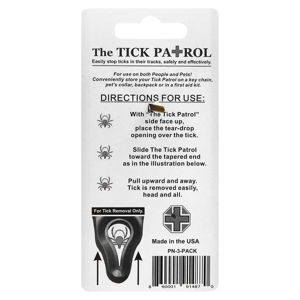 The Tick Patrol, средство от клещей, 3 шт. в упаковке