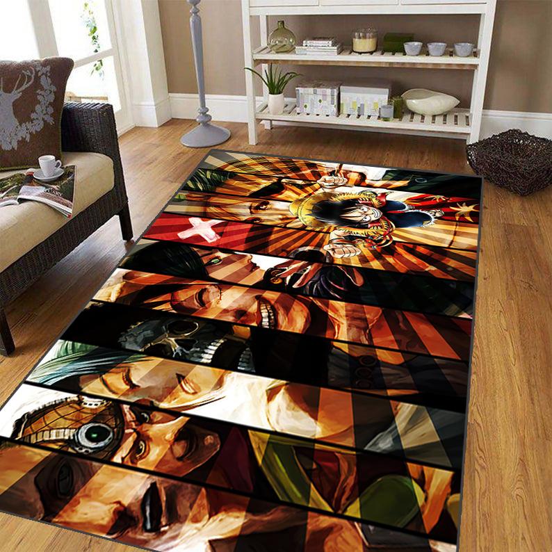 Ковер японского аниме для гостиной, мягкий фланелевой коврик для спальни, противоскользящий коврик для ванной комнаты, детский игровой коврик, большой коврик для самолета