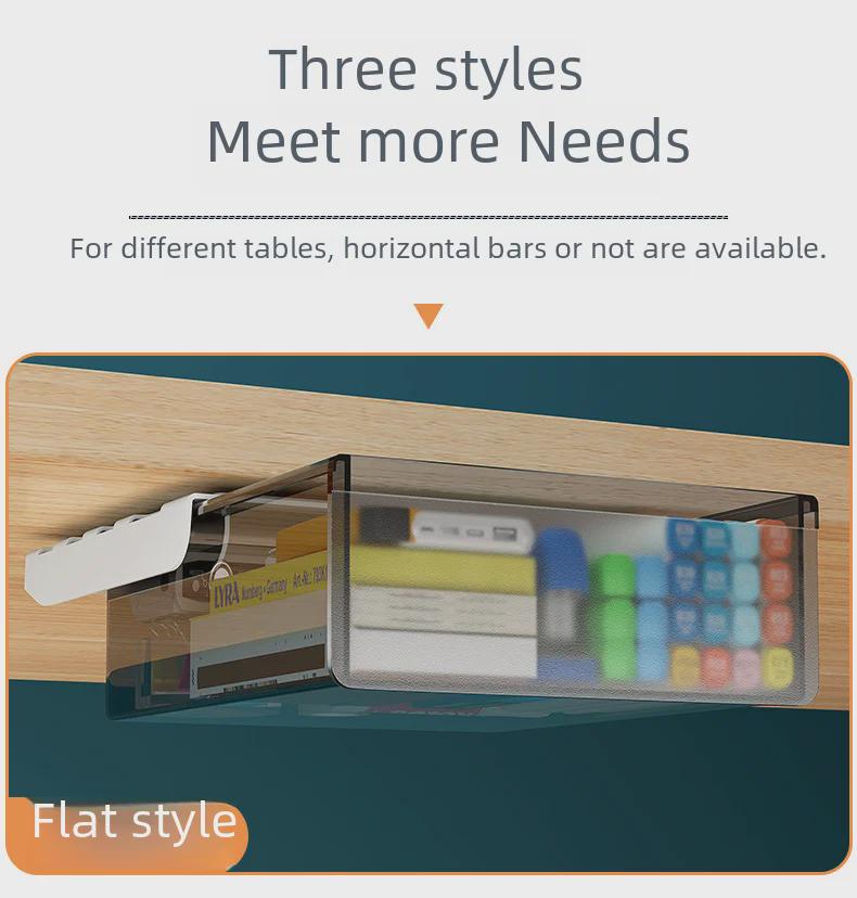 Ящик для хранения косметики под столом без перфорации