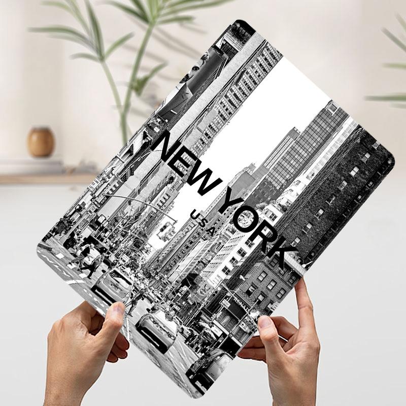 New York City Street Black and White Poster Customized Wall Art Vintage Metal Signs Retro Tin Plaque for Man Cave House Home