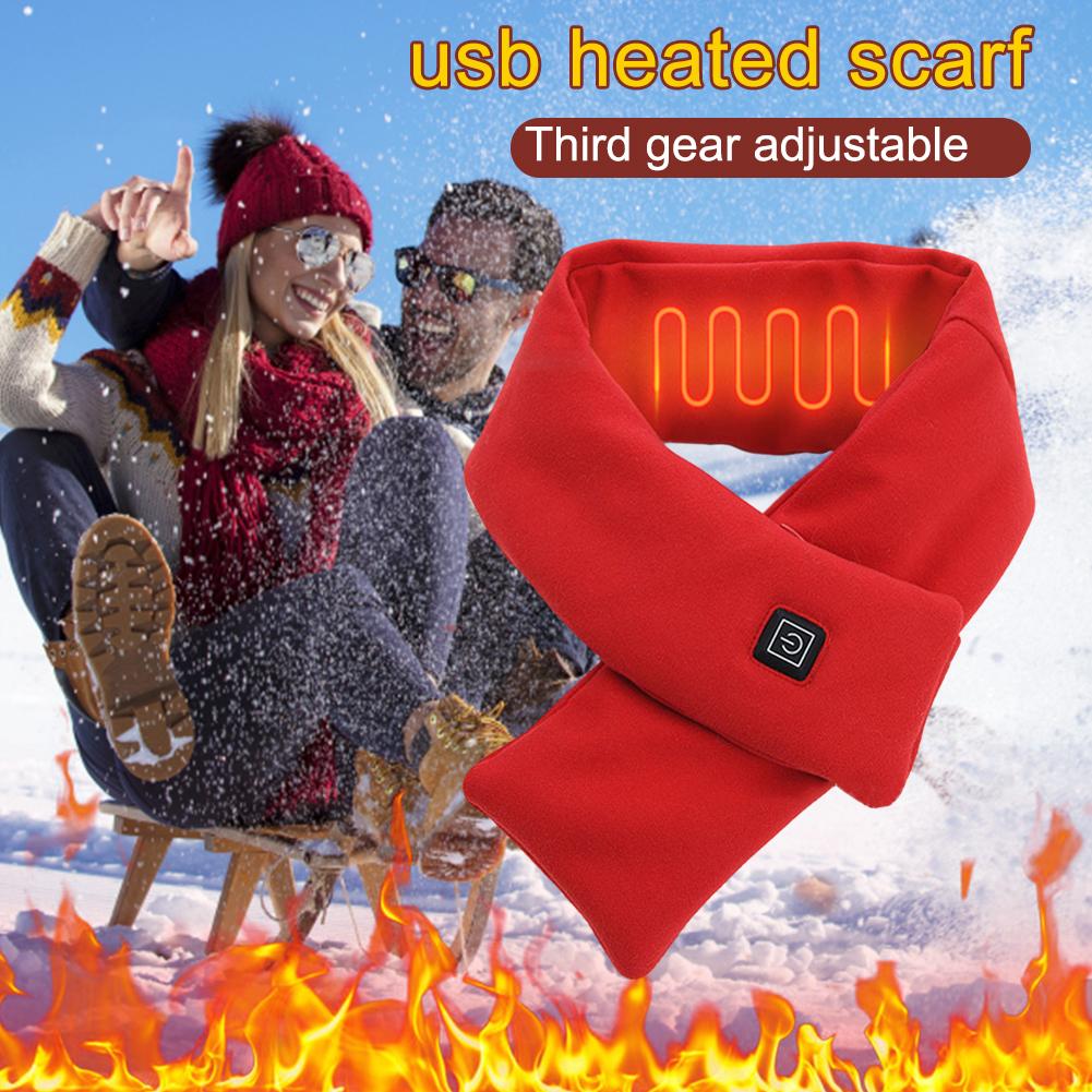 Heating Neck Braga Electric Heated Scarf Heateful Scarf USB Heating Scarf Washable 3 Gears Adjustable Thermal Neck Wrap Warmer
