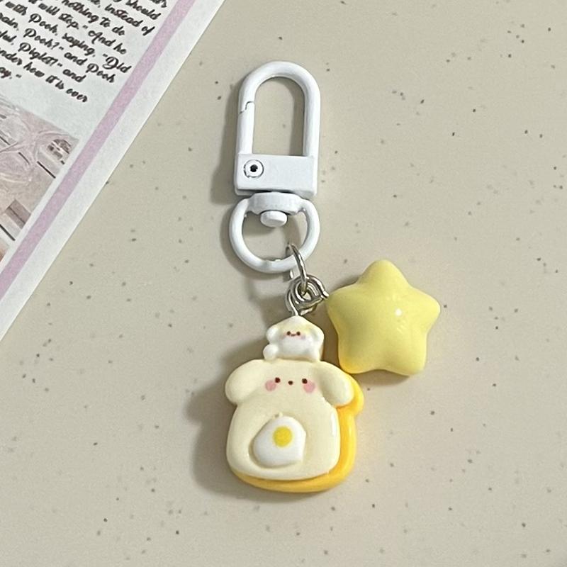 Милый мультяшный брелок для ключей с изображением медвежонка, изысканный брелок, подвеска, универсальный рюкзак, украшения, аксессуары, подарки