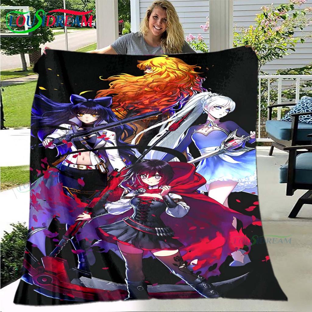 3D Fashion Cartoon R-RWBY Four Seasons Blanket Sofa Cover Travel Bed Plush Blanket Travel Office Break Blanket Gift