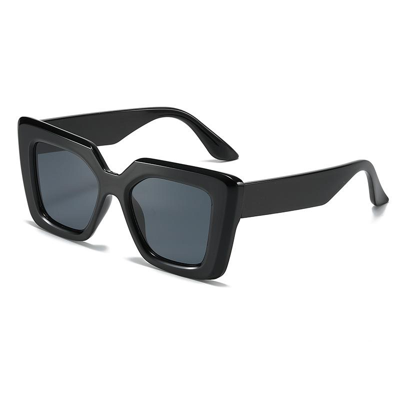 Box sunglasses, hot jelly color Internet celebrity glasses, personalized big frame street sunglasses women