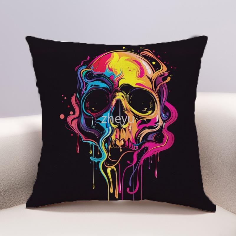 Наволочка для украшения вечеринки на Хэллоуин, наволочка с изображением замка-призрака из тыквы, подходит для украшения дома, гостиной, дивана, комнаты