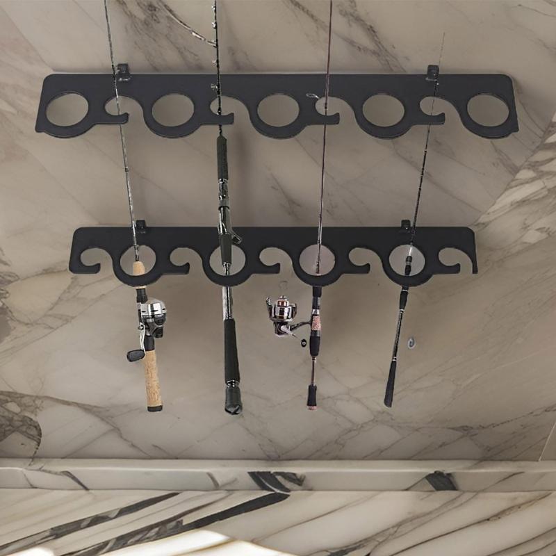 Fishing Rod Holder Wall Ceiling Fishing Rod Storage Rack Horizontal Fishing Rod Overhead Hanger Fishing Rod Holder Stand