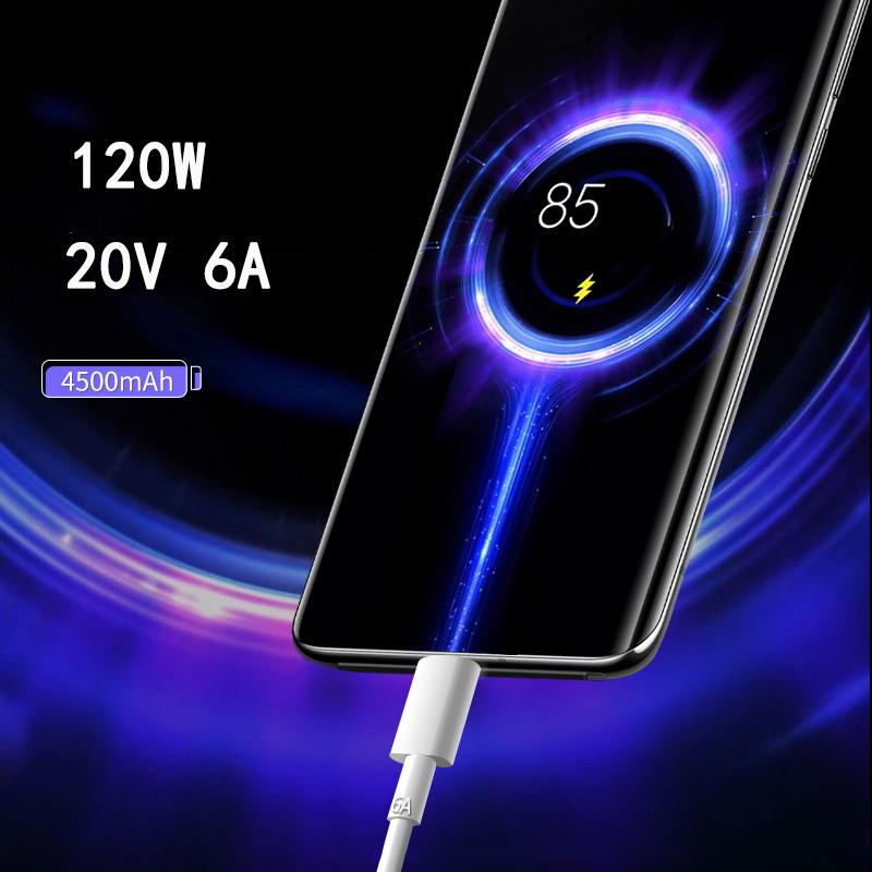 Зарядное устройство для Xiaomi 120 Вт, адаптер европейского стандарта, кабель для быстрой зарядки 6A, тип C, кабель для передачи данных для Xiaomi 14 13 Pro Redmi K50 Ultra Note 12 13 Pro + K60 Pro 5G