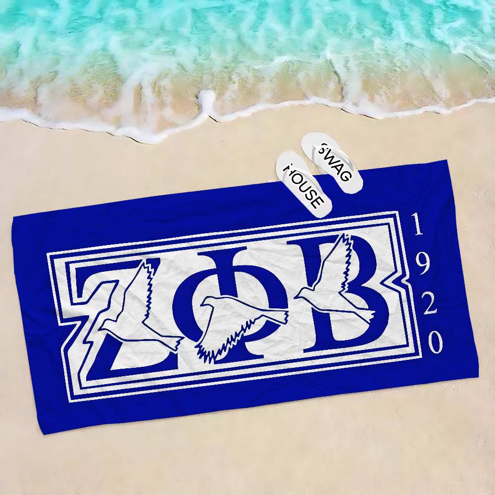 Логотип Zeta-Phi Beta Аниме Пляжное Полотенце для плавания Мягкое Впитывающее Мочалка Детские Подарки для Детей Путешествия Кемпинг Спортзал