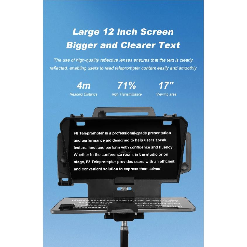 Soonpho F7 F8 Телесуфлер для планшета, ноутбука, смартфона, камеры, Bluetooth, портативный телесуфлер для прямых трансляций, записи видео