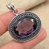 AAA + Аметист Драгоценный камень 925 Твердое серебро ручной работы Серебряный кулон Ювелирные изделия