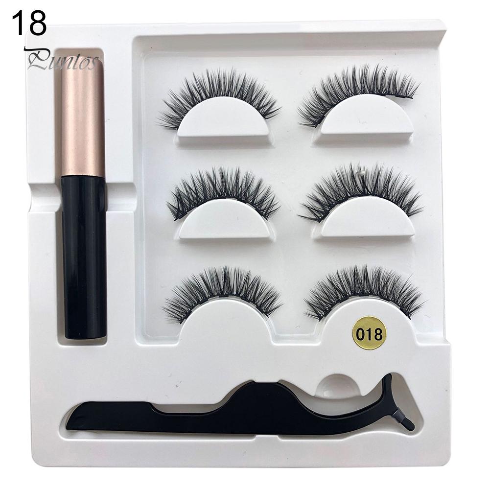 Puntos Стойкий женский макияж Магнитная подводка для глаз с набором пинцетов для накладных ресниц