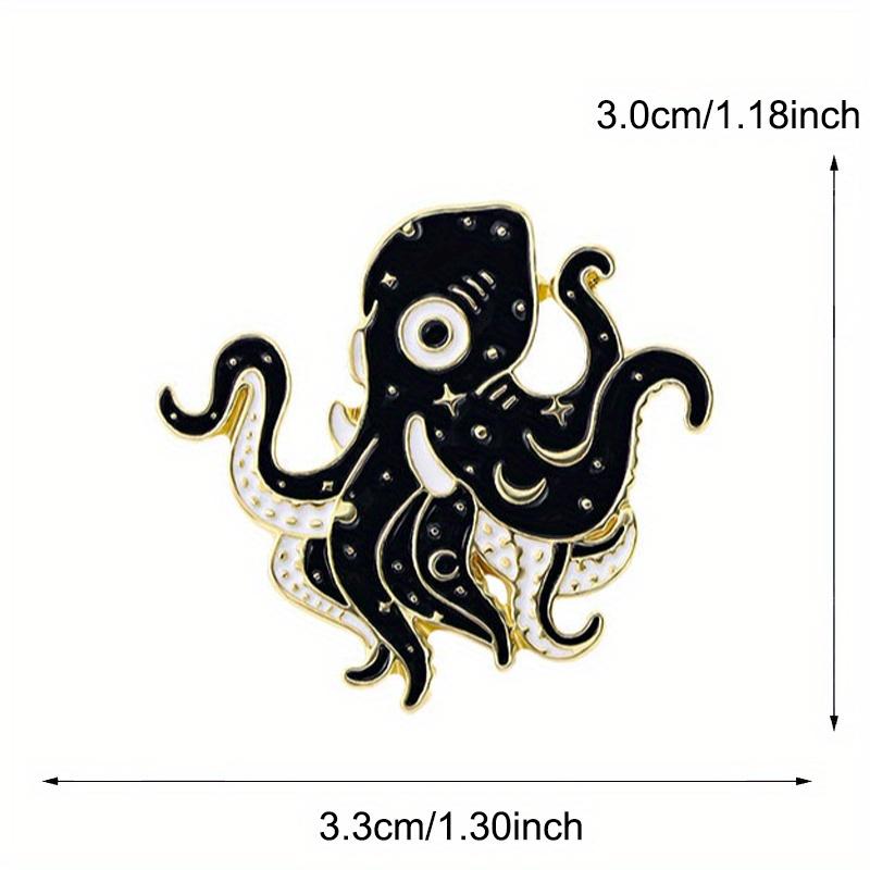 Хэллоуин Привидение Осьминог Брошь Аксессуары Дьявол Одежда Игла Пряжка Ужас Животное Значок