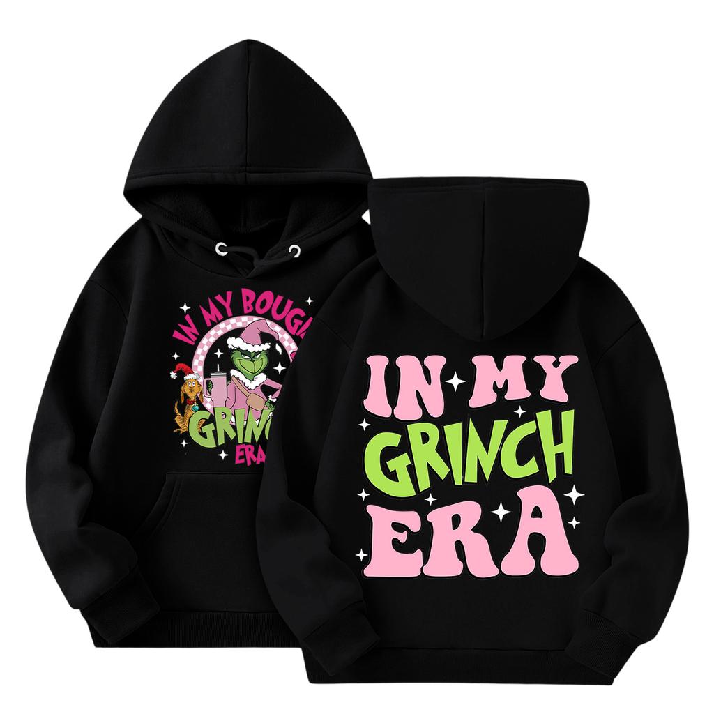 Рождественская детская толстовка с длинным рукавом, легкая повседневная толстовка с капюшоном, свободная, удобная детская толстовка