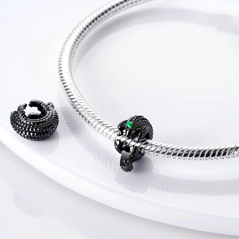 925 Серебряный Золотой Леопард Подвески Бусины Colorfule Хамелеон Носорог Лев Скарабей Кошка Висячие Подходят Оригинальный Браслет Ювелирные Изделия