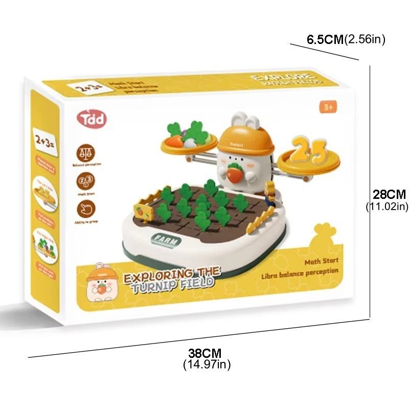 Детская развивающая игрушка 2-в-1 «Вытаскивание моркови», цифровые весы, сопоставление цветов, тренировка мышления, игрушка для раннего развития
