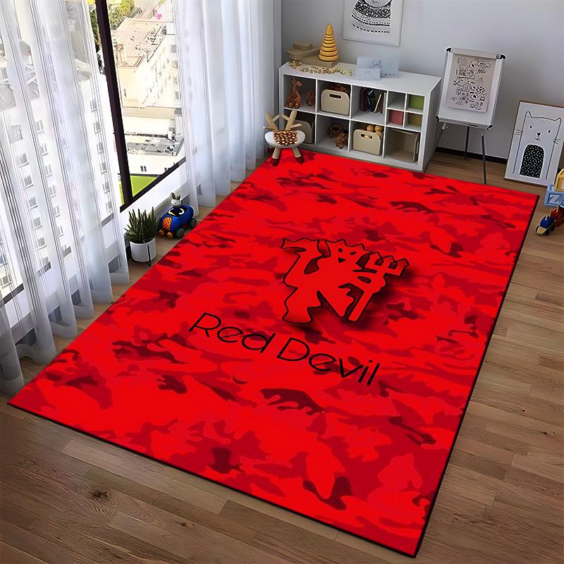 Red Devil Design Rug Non-slip rug suitable for living room and bedroom sofas