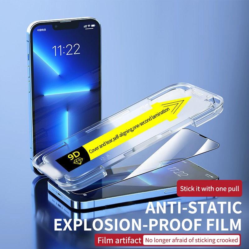 9D Полное покрытие Закаленное стекло Для iPhone17 16 15 14 13 12 11 Pro Max Поставка Монтажные приспособления Защитная пленка для экрана Для iPhone X XR XS MAX 14 Стекло