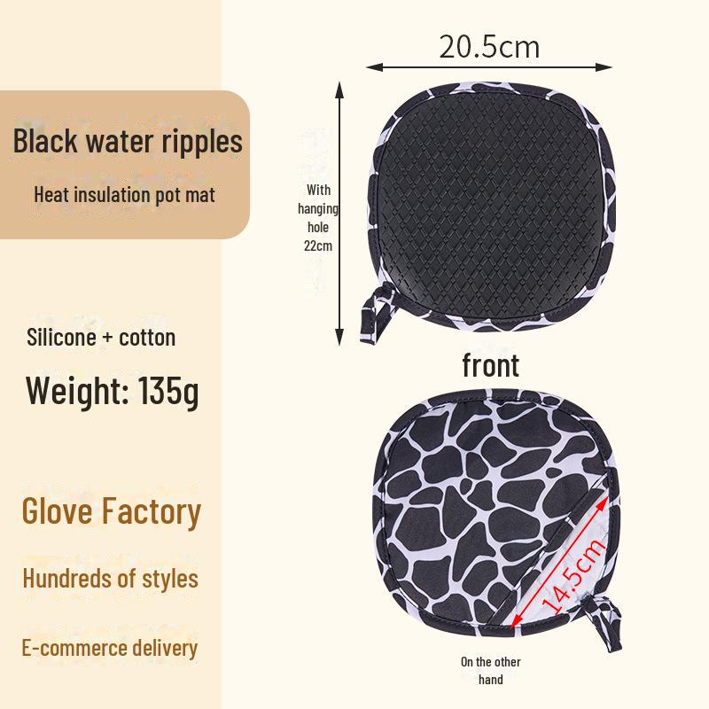 Набор силиконовых противоожоговых перчаток для духовки с хлопковой подкладкой - толстая изоляция для выпечки и микроволновки