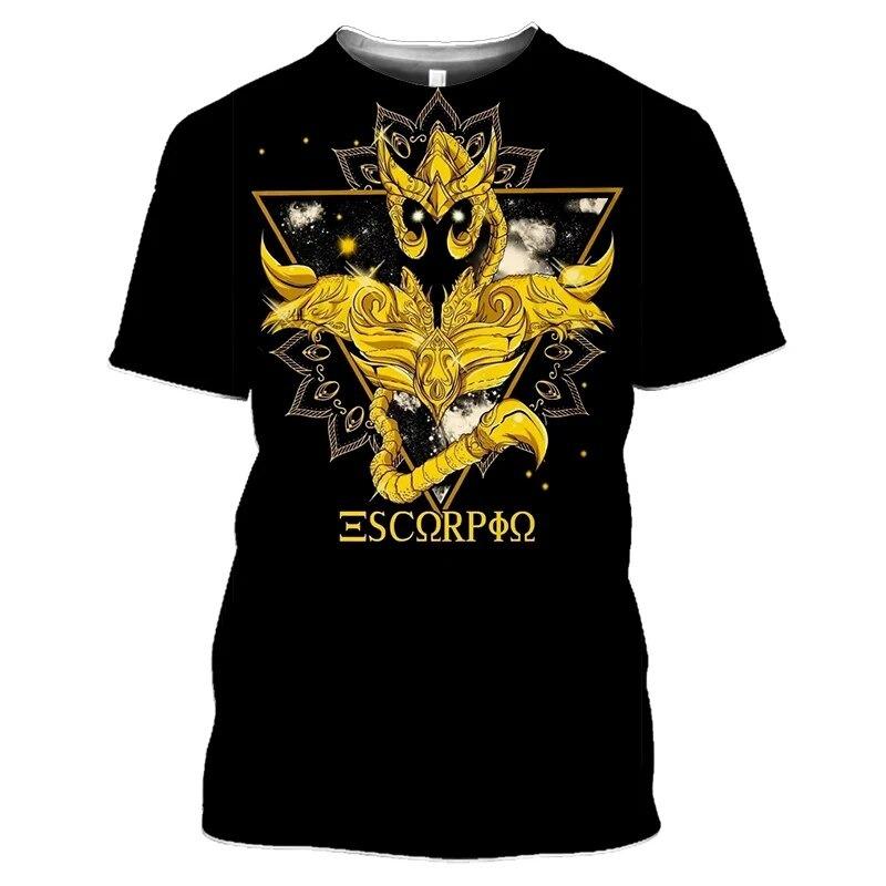 Anime Saint Seiya 3D Print T-Shirts Streetwear Casual Men Women Fashion Short Sleeve T Shirt O-Neck Male Tees Tops Clothing