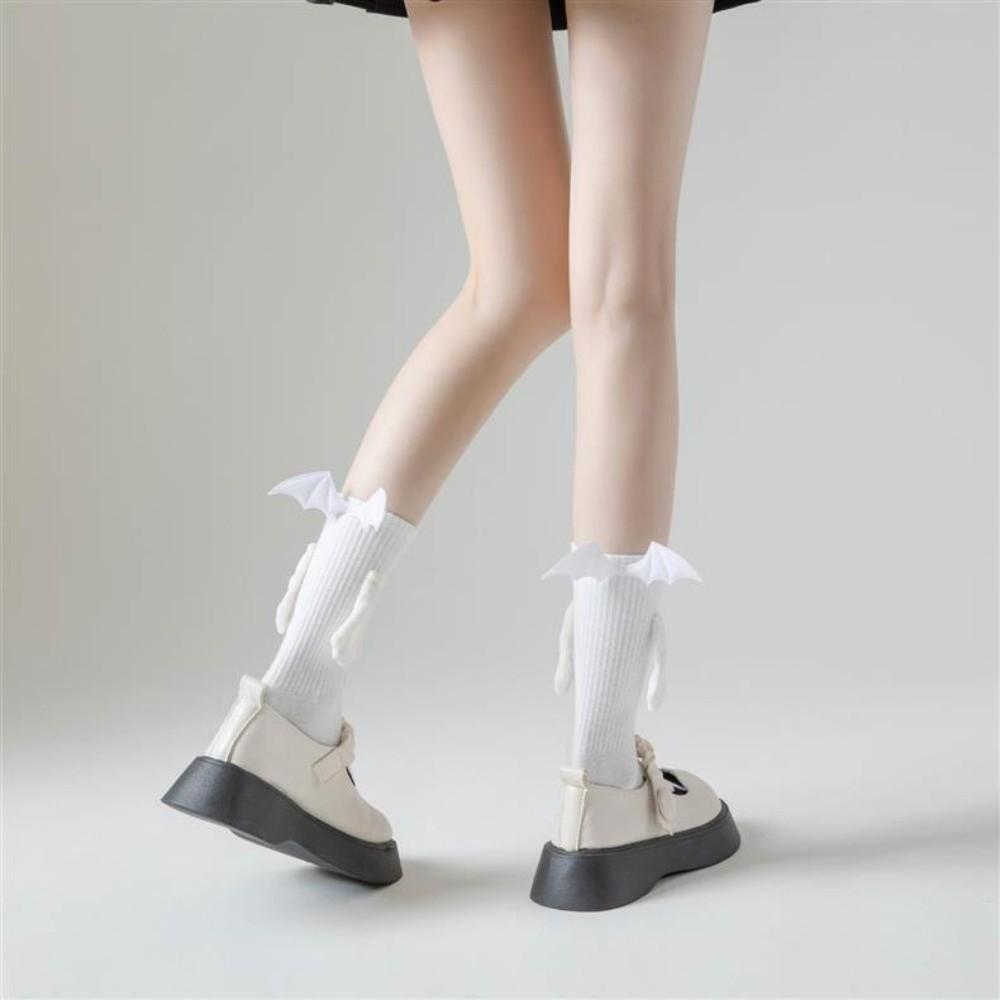 Hand-holding Design Halloween Socks Breathable Couple Socks Stretchy Magnetic Socks  Photo Prop