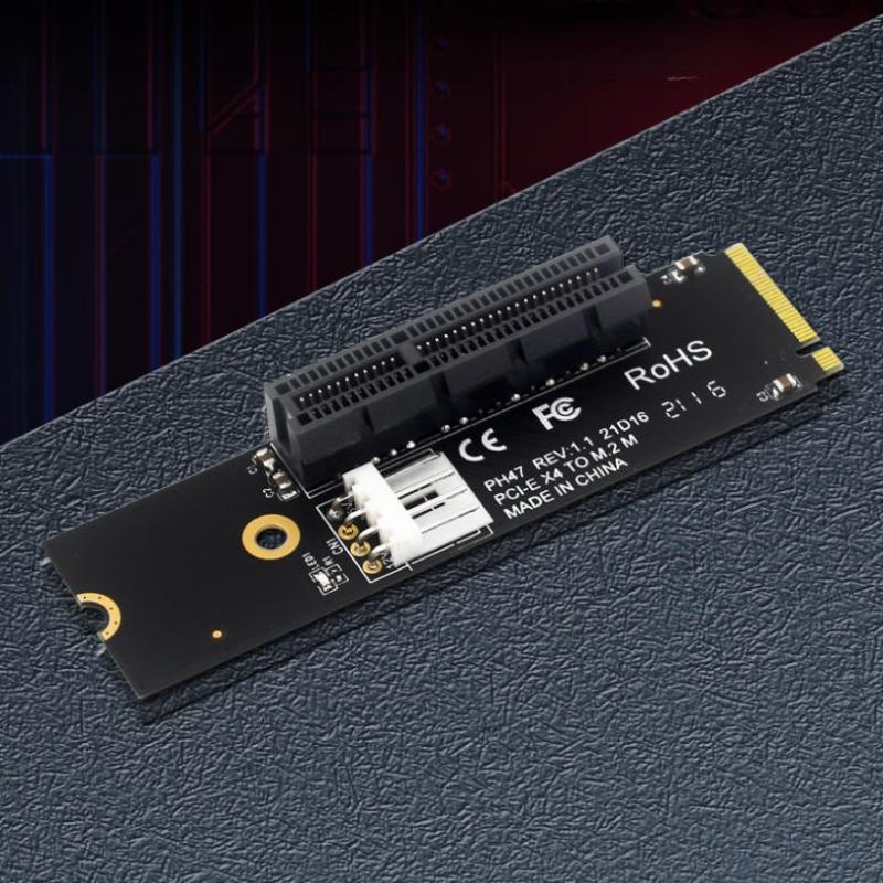 Карта-конвертер M.2 Key-M в PCIe 4.0 X4, 1 комплект, высокоскоростной райзер-адаптер для расширения хранилища настольного ПК, сборка своими руками