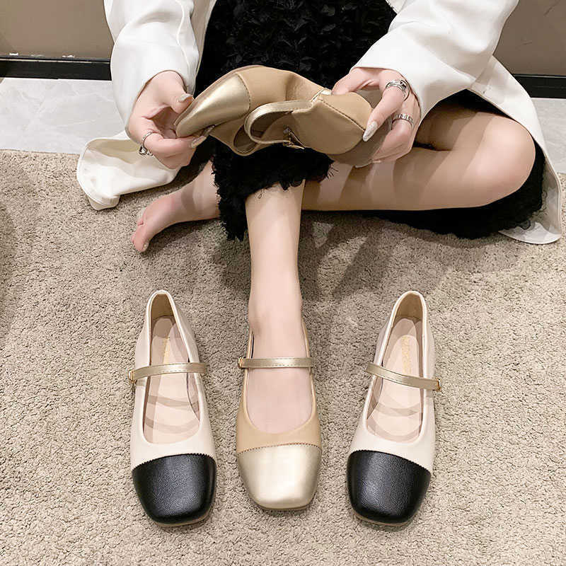 French Evening Breeze Gentle Single Shoes Women's Spring 2025 New with Skirt Mary Jane Women's Shoes Temperament Small Leather Shoes