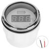 52Mm 2in Battery Digital Gauge Waterproof AntiFog Meter 12V with Smart Alarm for Ships  Electric Vehicles Boats(Black