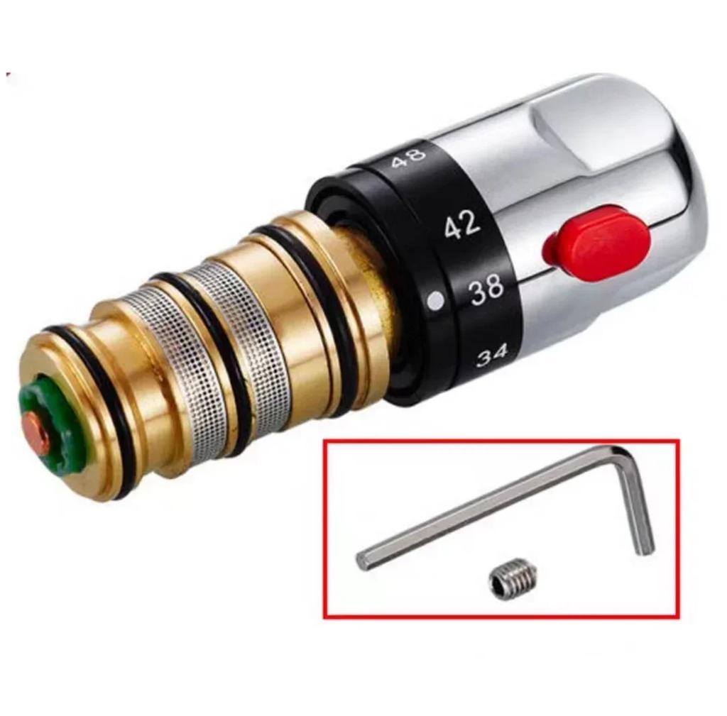 Ванная комната латунная трубатермостат кран регулируемый термостатический смеситель клапан смешивания воды регулятор температуры клапан для водонагревателя