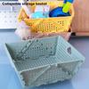 PP Folding Drain Basket Fast Draining Hygienic Space-saving Desktop Fruit Storage Basket for Kitchen Sink