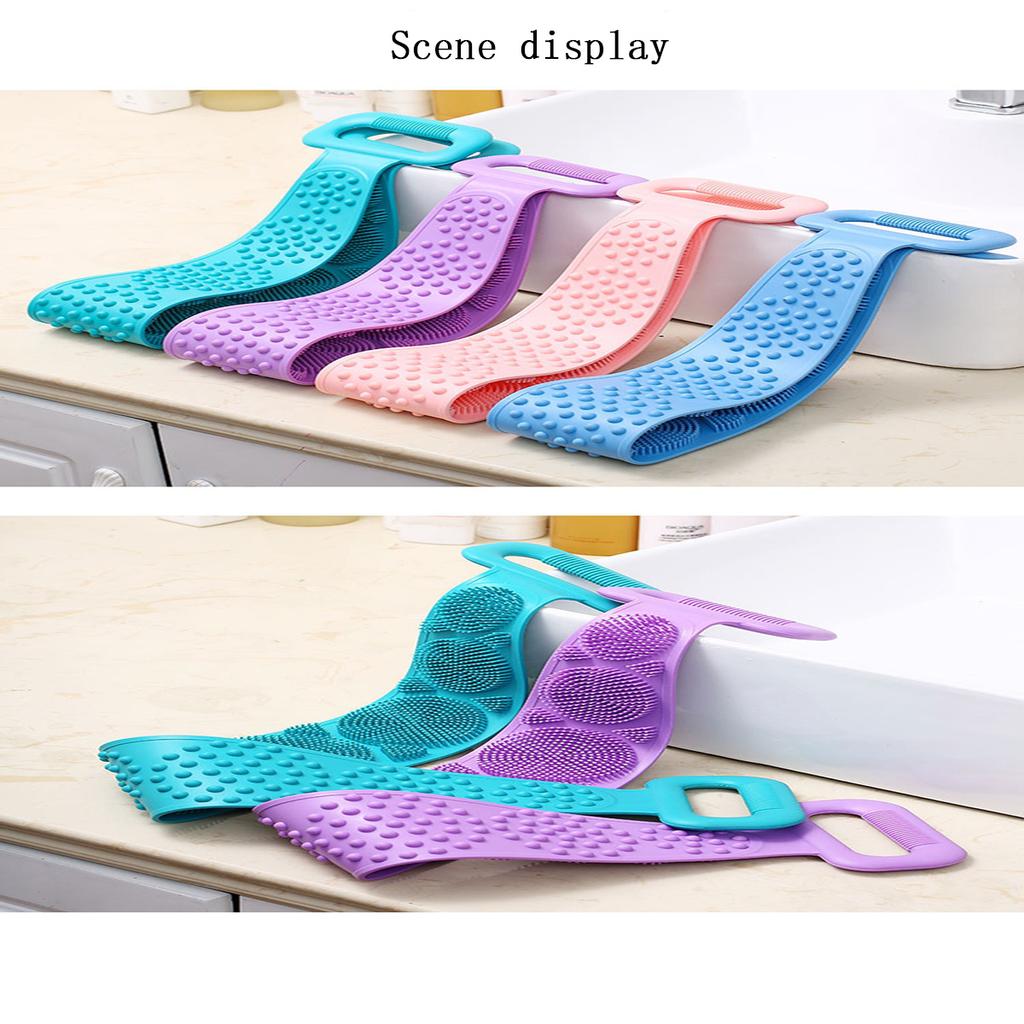 Длинное силиконовое полотенце для душа, средство для протирки спины, сильное двустороннее средство для протирки грязью, средство для протирания пеплом, полотенце для душа для мужчин и женщин.