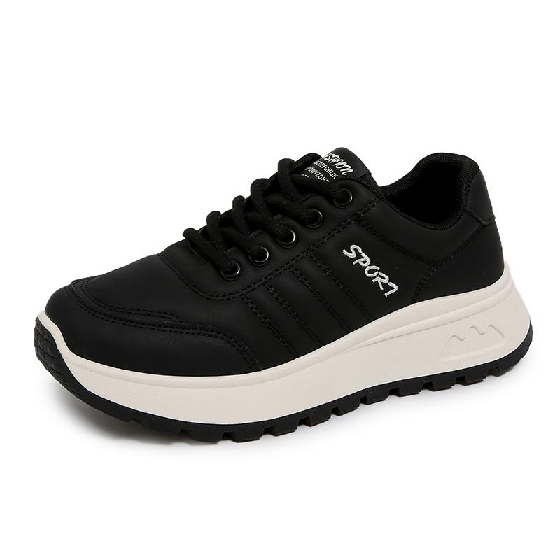 Мода Мода Осень 2025 Женские Повседневные Кроссовки Кожаные Женские Кроссовки Женские Туфли на Платформе Вулканизированные Zapatillas De Mujer 962