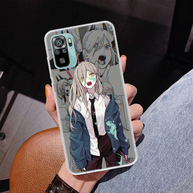 Чехол для телефона Chainsaw Man Makima Power Cover для Xiaomi Redmi Note 10 Pro Max 10S 9 9S 9T 8 8T 11T 11S 11 5G 11E 7 6 5 4X Coque Ca