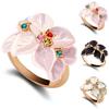 Women's Fashion Flower Pattern Weddding Party Alloy Ring Charming Jewelry Gift