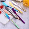 1PCS 304 Stainless Steel Butter Knife Western-style Cheese Dessert Jam Spreaders Oil Gold Beef Tallow Knife