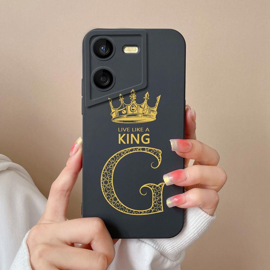 Чехол для телефона Tecno Spark 10 Pro 10C Pova 4 5 Pro Itel A60s P40 Plus S23 Plus, защитные чехлы с буквами и короной, матовые мягкие силиконовые бамперы