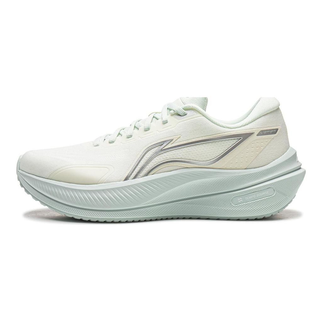 Li Ning Yueying 5 Амортизирующие, износостойкие низкие беговые кроссовки женские Цвет: Слоновая кость ARHW004-2